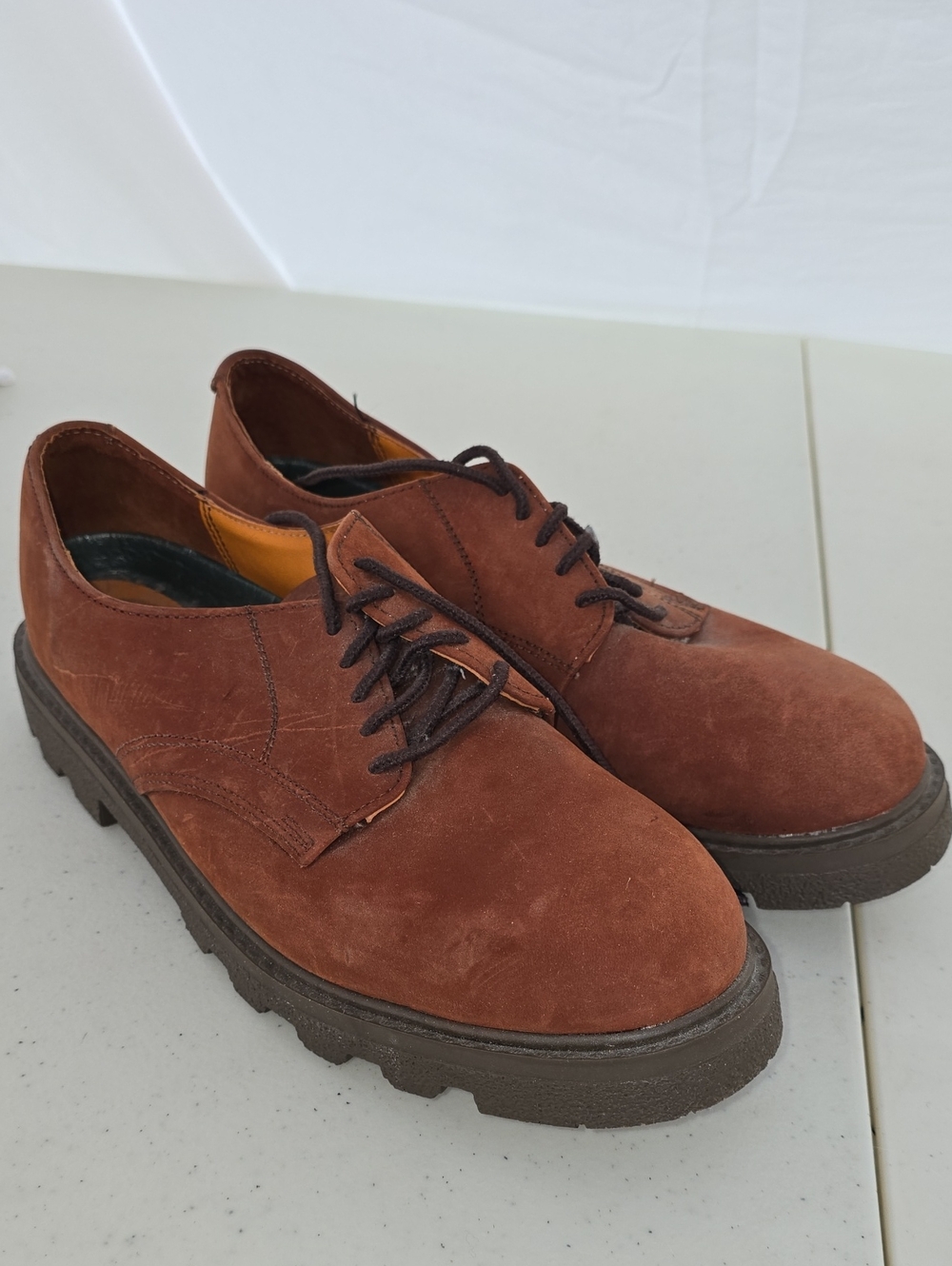 Dexter Chestnut Suede Lace-Up Derby Shoes